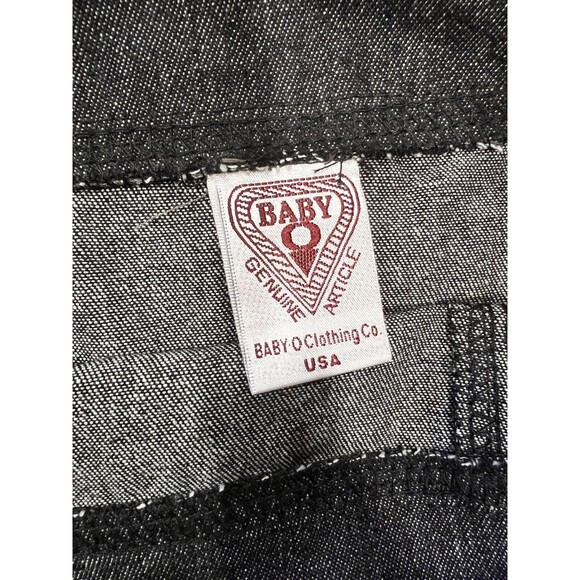 Baby-O Skirt Womens Sz 12 midi Blue Denim USA longline hipster Modest Y2K New - Picture 5 of 8